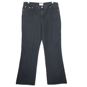 CHADWICKS Women's size 12 Denim Boot Cut Jeans 35/32 Black